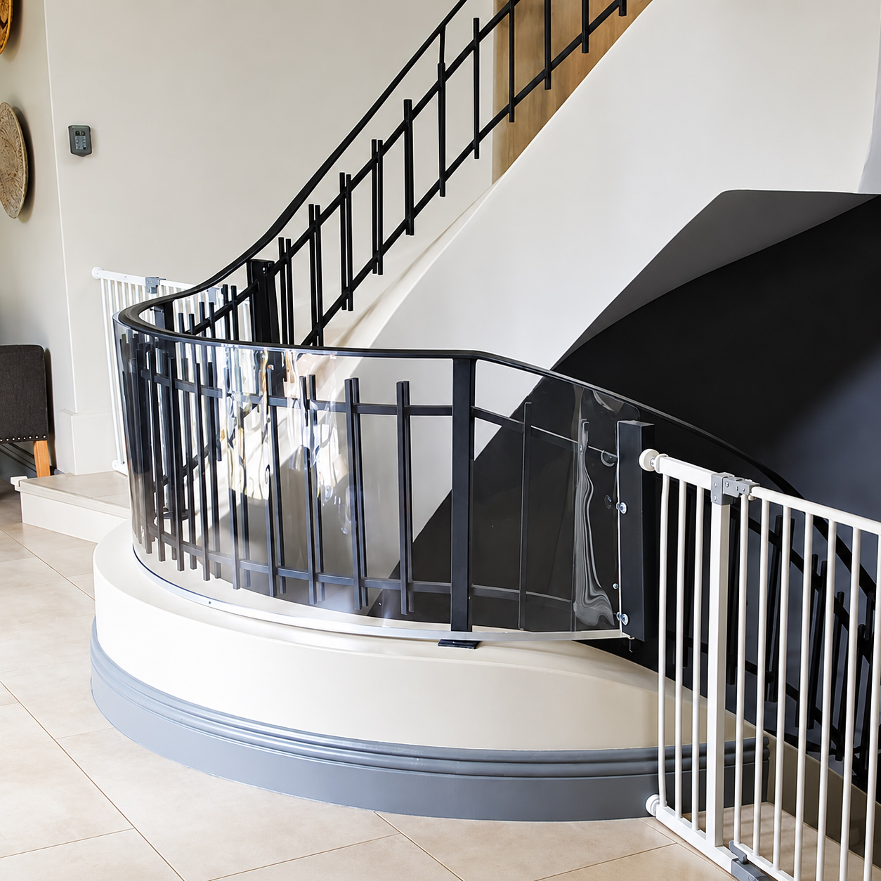 Clear Sheeting for Childproofing Balustrades and Banisters