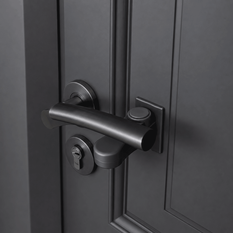 childproof-door-lever-lock-modern-black-color