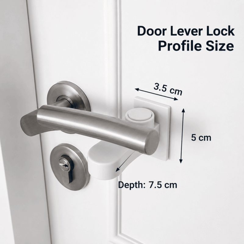 childproof-door-lever-lock-size-specifications