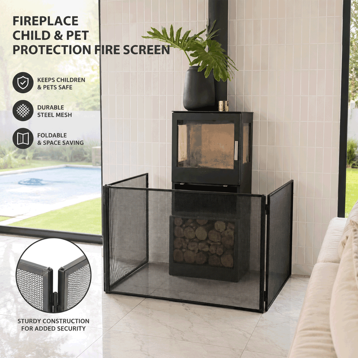 Childproof Fireplace Screen Baby Gate To Block Fireplace Child Proof Fireplace Screen Fireplace Child Protector Misopily Flat Panel  Fireplace Screen Spark Guard Wrought Iron