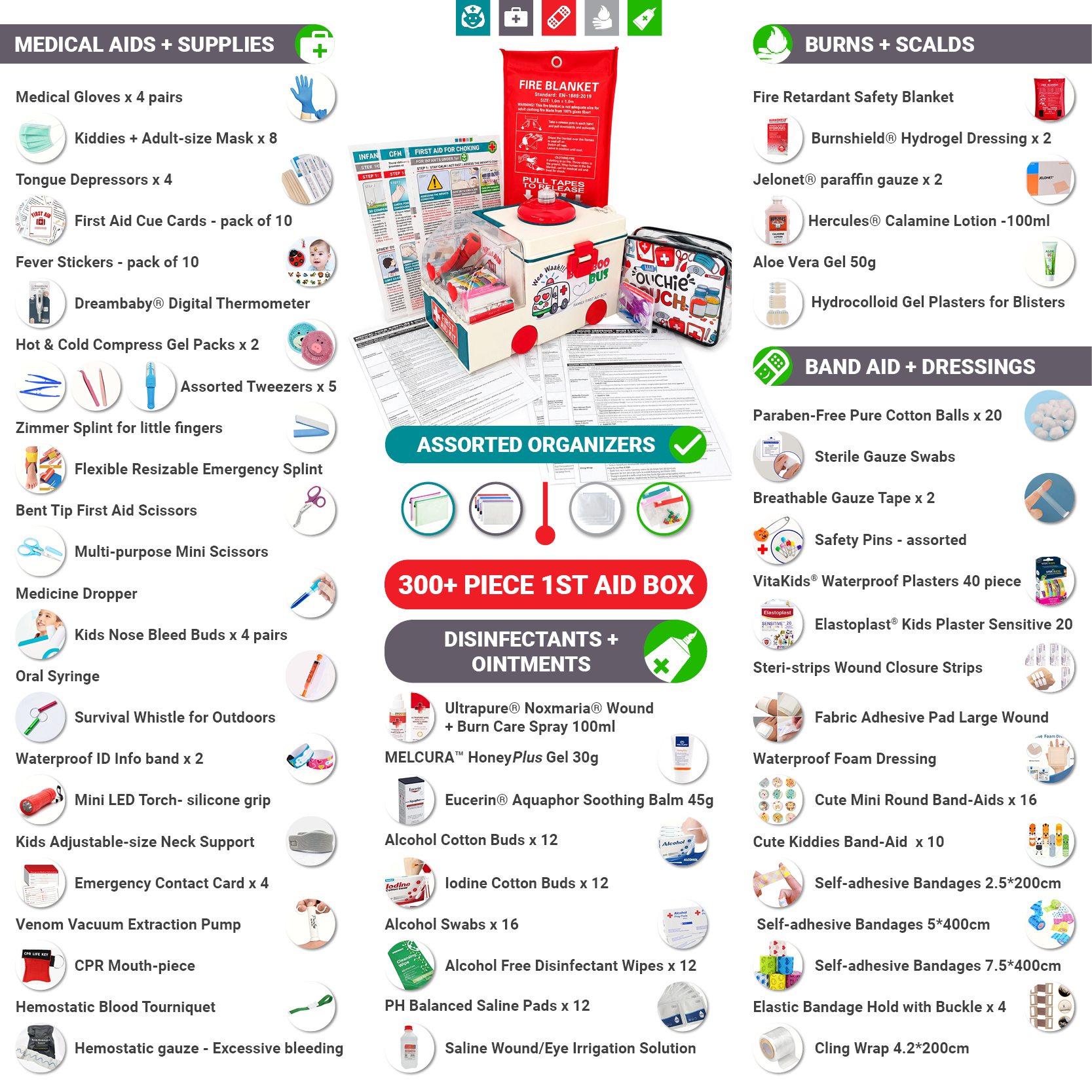 Wee-Waah BOO BOO BUS First Aid Kit - 300+ Piece | South Africa