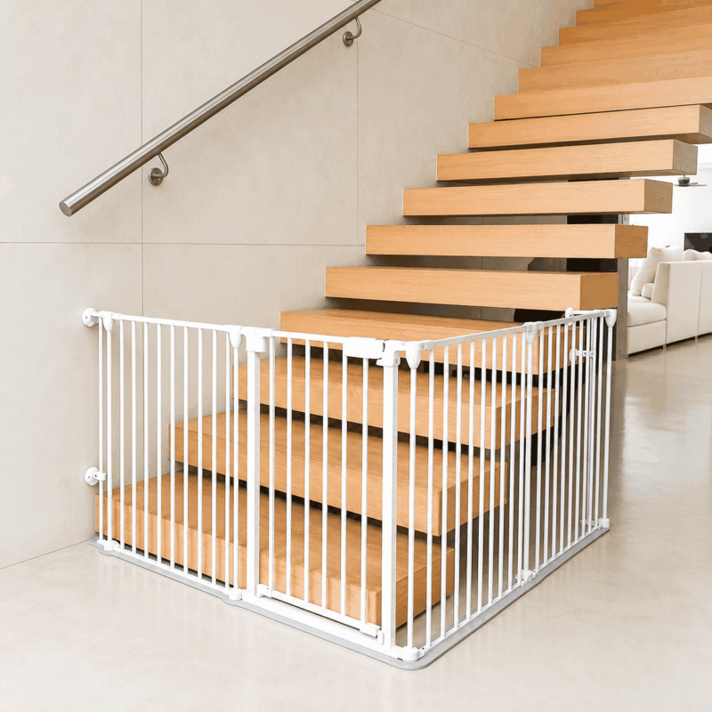 L-shaped-baby-gate-for-stairway