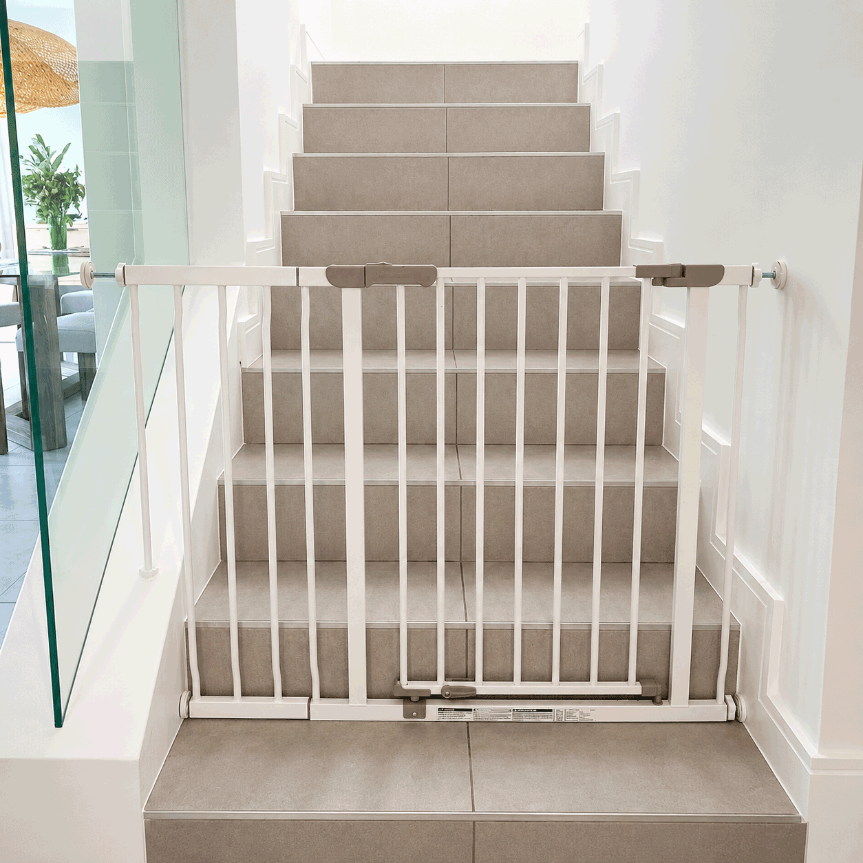-baby-gate-pressure-mounted-to-glass -baby-gate-pressure-mounted-to-glass