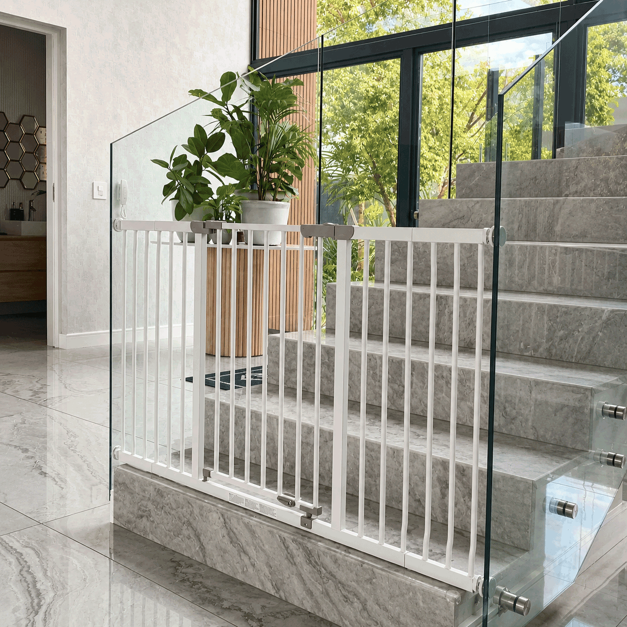 how-to-pressure-mount-a-baby-gate-to-glass-balustrade how-to-pressure-mount-a-baby-gate-to-glass-balustrade
